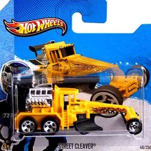 Hot Wheels Yellow Street Cleaver Plow Truck Mattel
